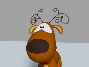 reindeer animation 3d model