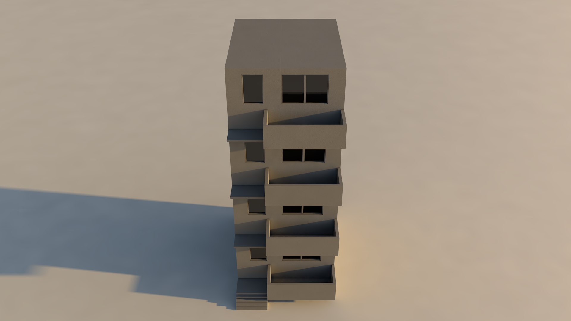 Modern 4 Story Building 3D Model - TurboSquid 2512709