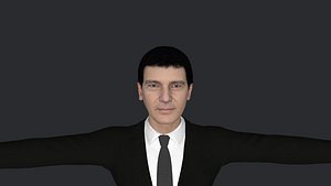 3D Antonio Banderas  Hyper Realistic Full Body Fully Rigged 3D Character model