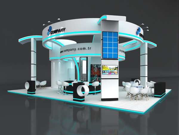 3d Model Exhibition Booth Stand Stall Turbosquid 1606255 