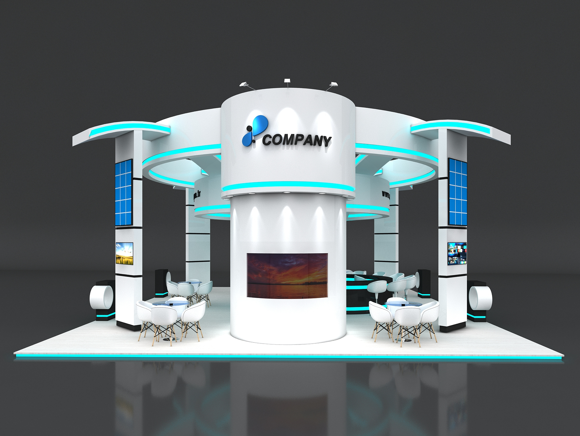 Booth exhibit stand model - TurboSquid 1618542