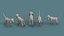 Paquete de iconos isométricos de animales de arte 3d de baja poli 11