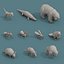 Paquete de iconos isométricos de animales de arte 3d de baja poli 11