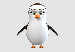 cartoon girl penguin 3D