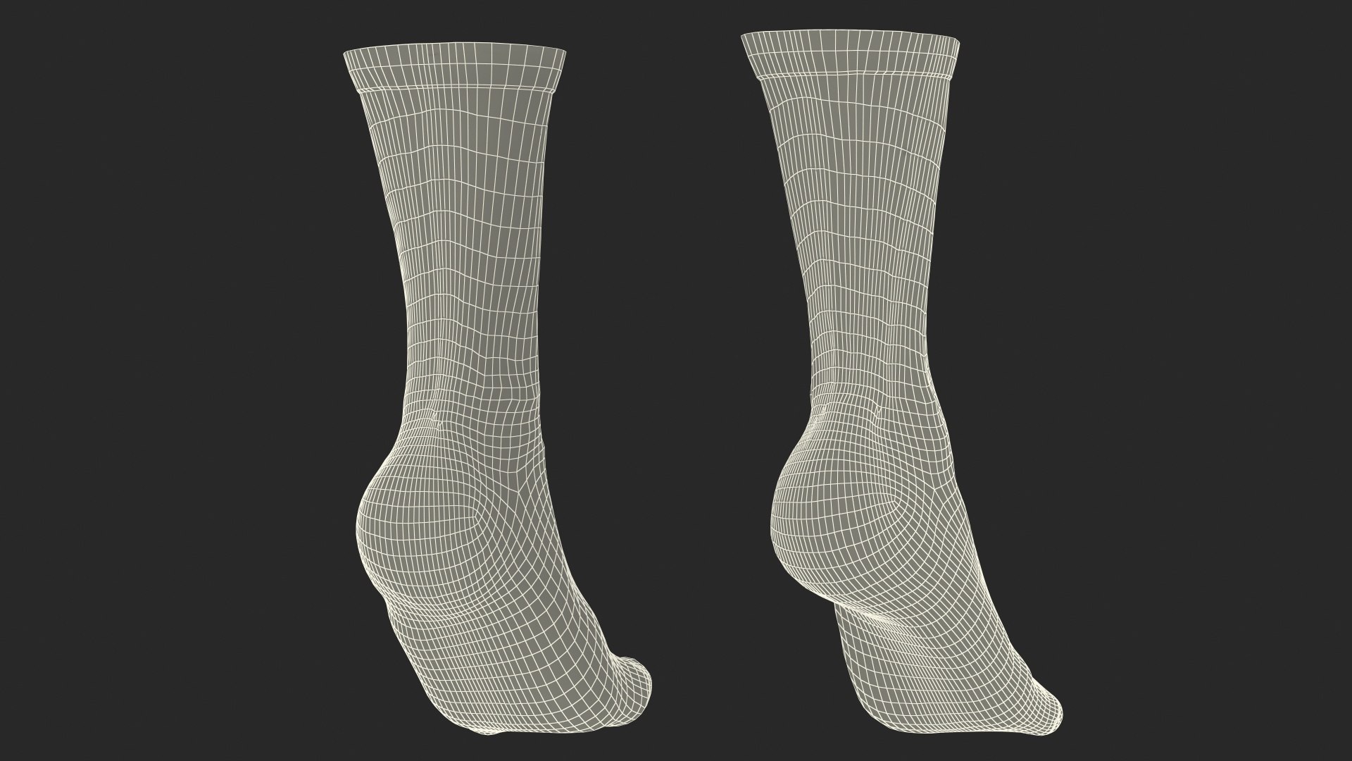 3D Long Socks Grey on The Foot Standing Toes - TurboSquid 1951070