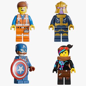 3D Lego Figure  Characters Collection model