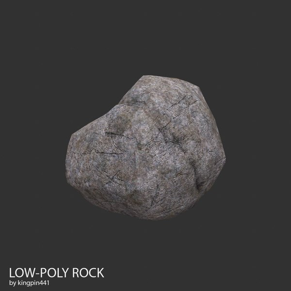 low-poly rock 3d 3ds