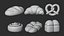 Bakery Bread and Bun 3D Icon Set