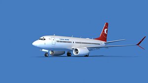 3D Boeing 737 Max 7 Turkish Airlines model
