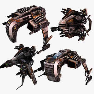 3D model sci-fi star fighters