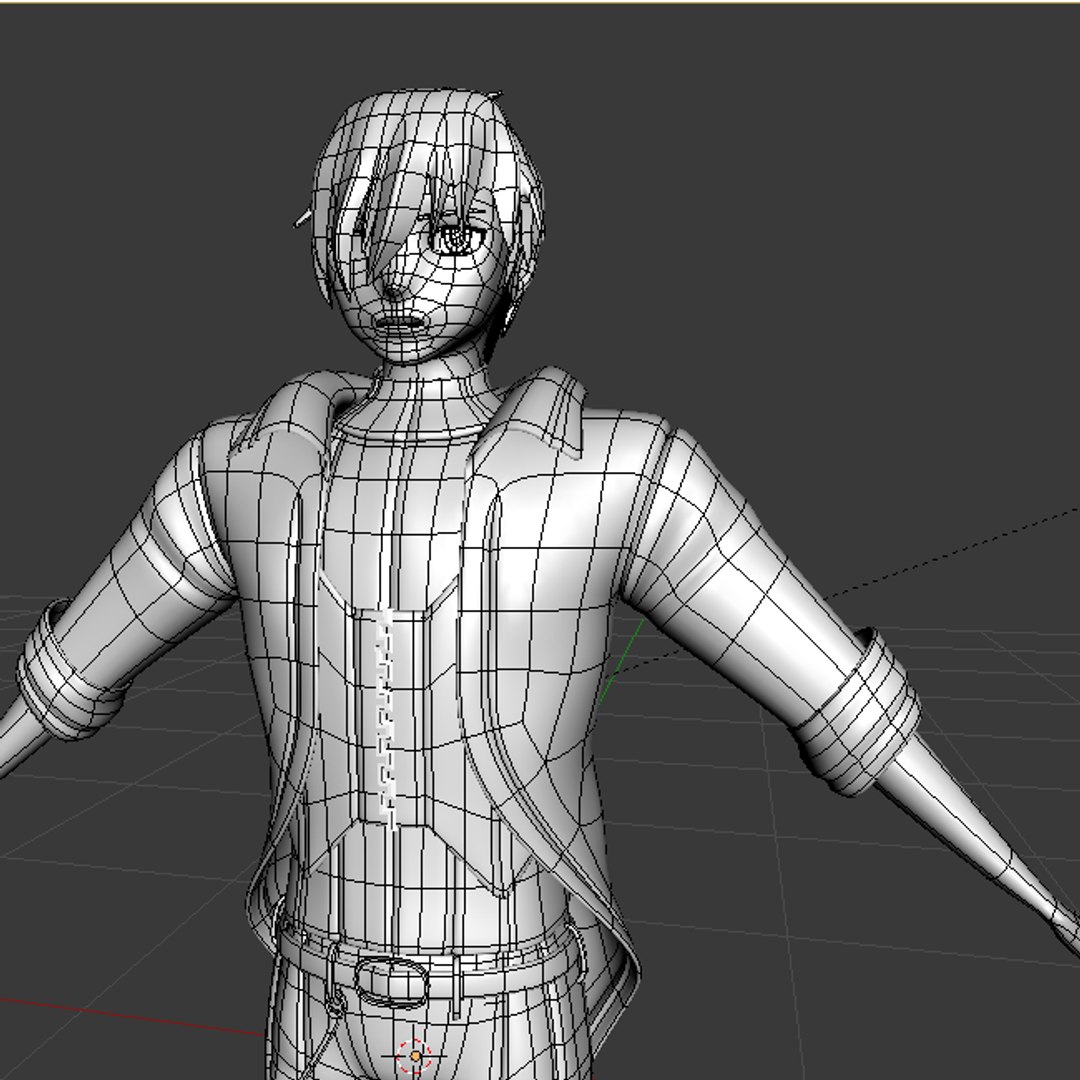 Free Male Manga Character 3d Model