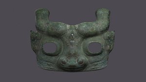 Sanxingdui ancient sacrificial mask civilization 3D