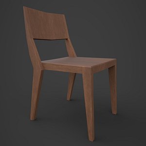 3d stackable chair wood