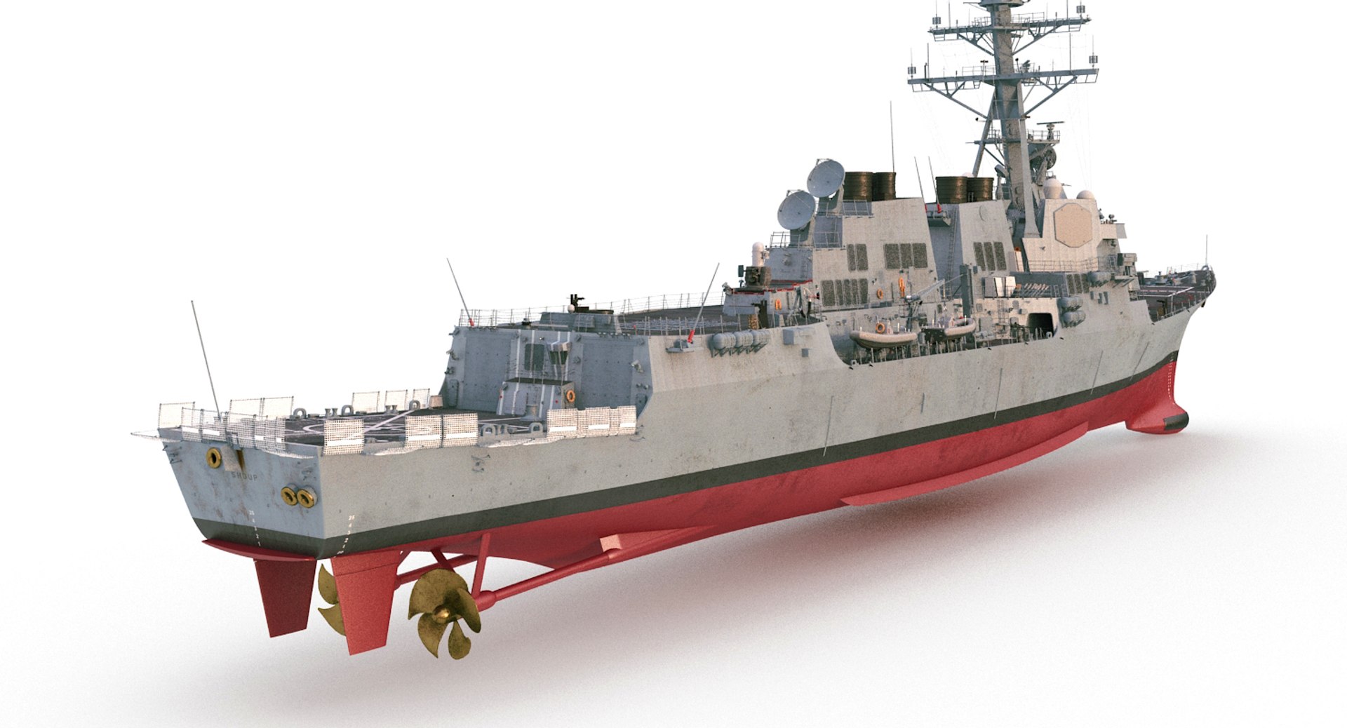 Uss Shoup Model - TurboSquid 1375967