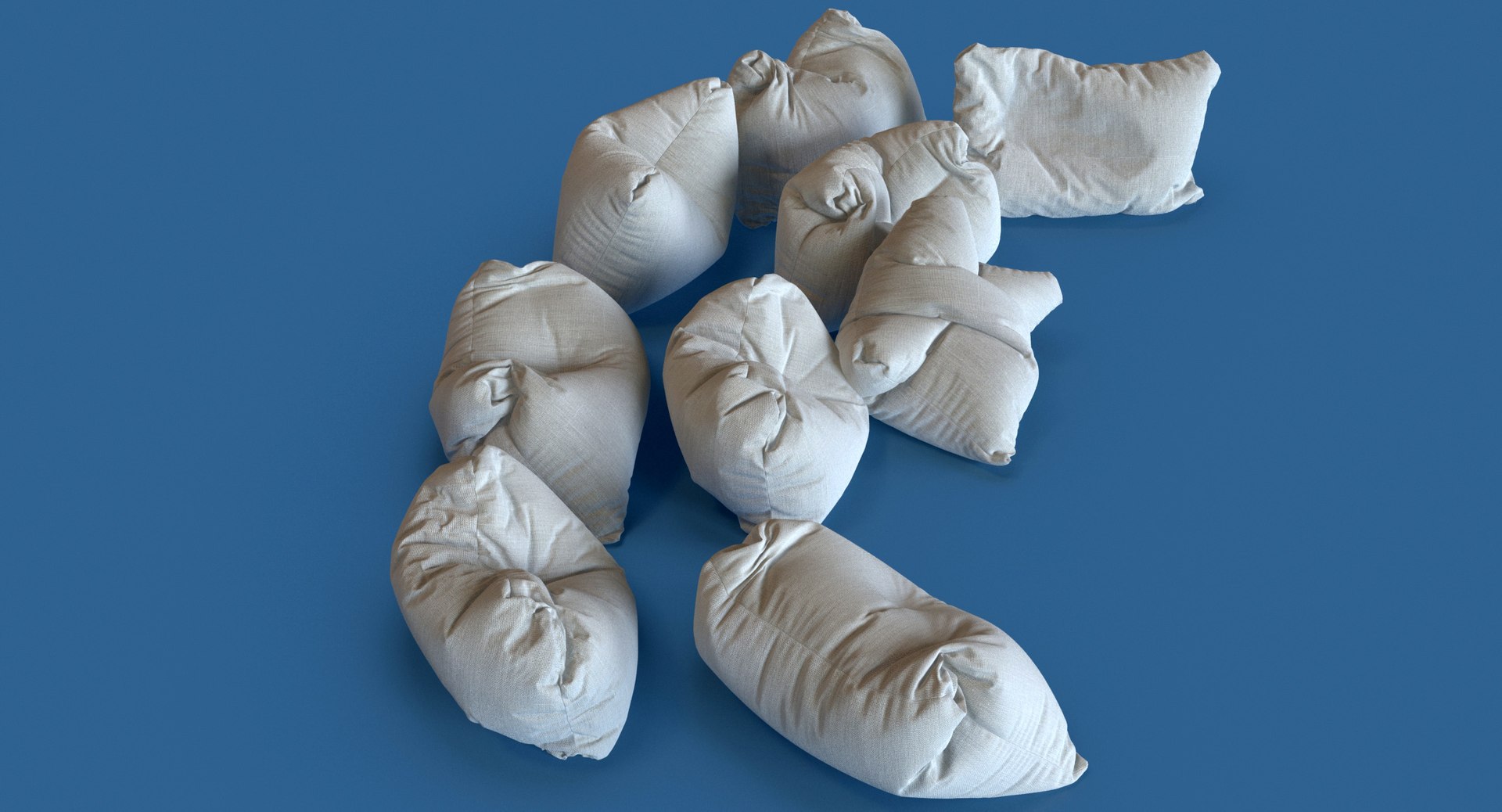 Giant Floor Pillows 3d Model