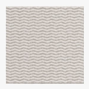 3d model chevron beige ivory area
