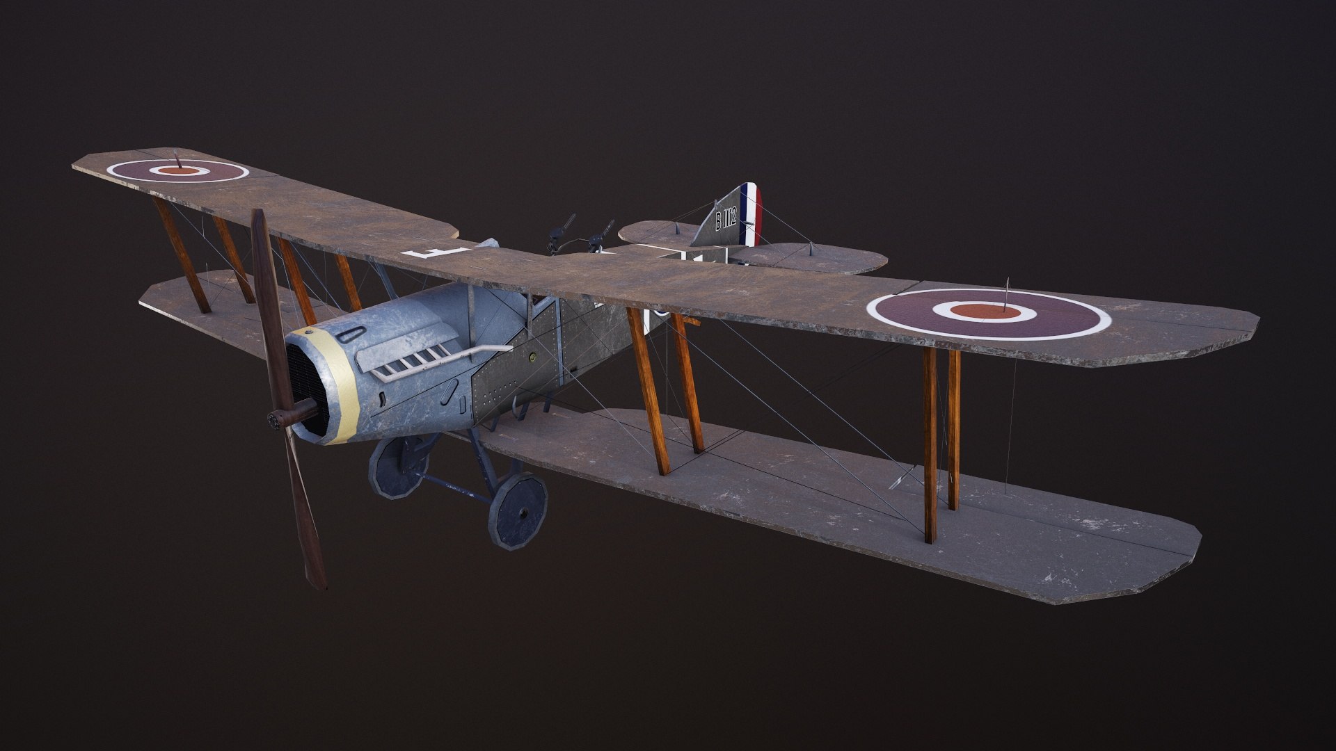 3D Bristol F2b Ww1 Airplane Model - TurboSquid 1459603