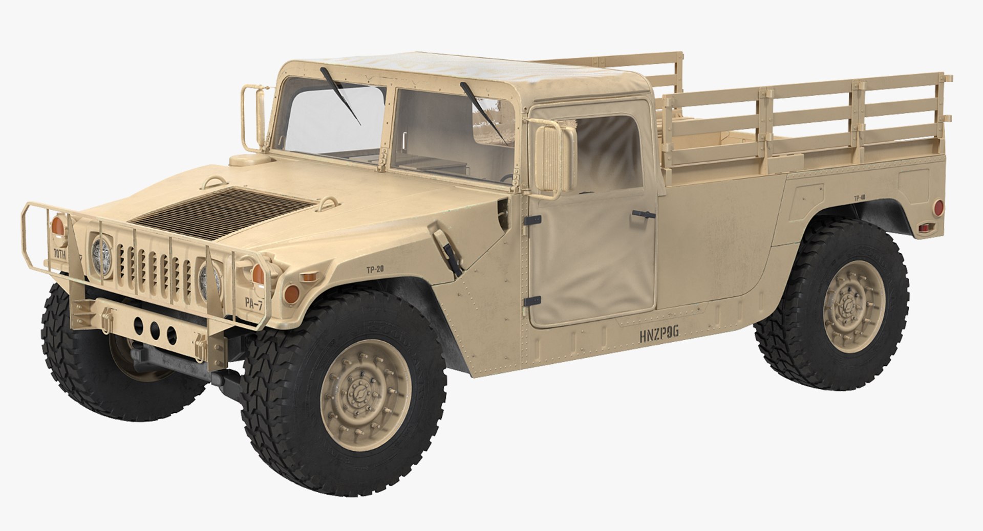 軍用貨物隊キャリアHMMWV m1038砂漠3Dモデル3Dモデル