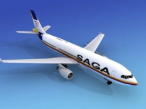 airline airbus a300 3d max