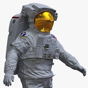 Spacesuit Extravehicular Mobility Unit EMU Rigged