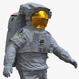 Spacesuit Extravehicular Mobility Unit EMU Rigged