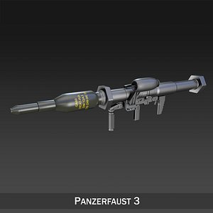 anti-tank launcher rocket 3d model