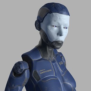 3D female robot model