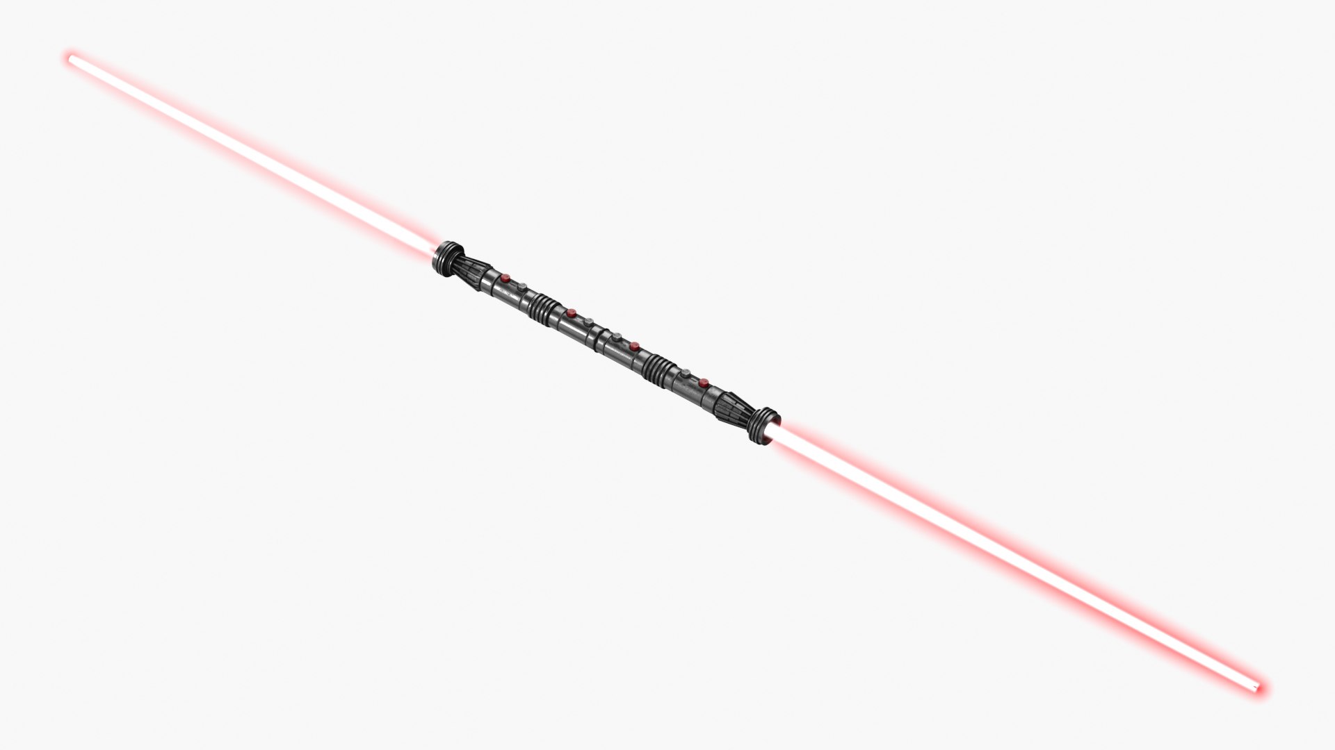 Darth Maul Double Energy Sword Used 3D model for industrial visualization, technical presentation, simulation, product rendering, and animation