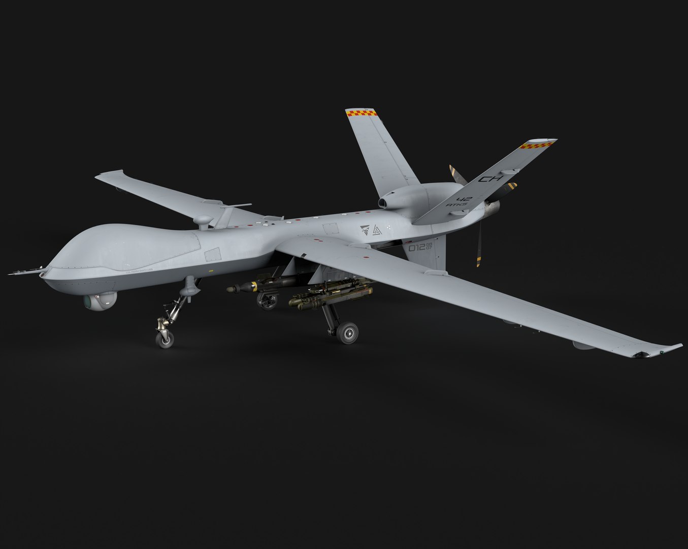 3D General Atomics MQ-9 Reaper 8K Drone - TurboSquid 2043308