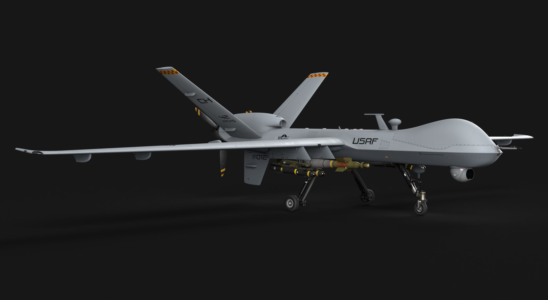 3D General Atomics MQ-9 Reaper 8K Drone - TurboSquid 2043308