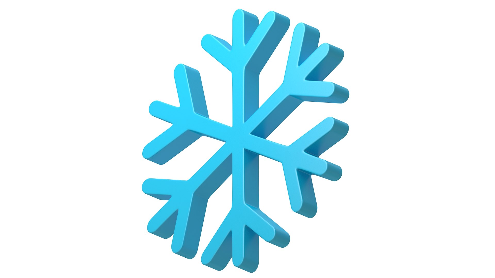 3D Snowflake Emoji model TurboSquid 1870140