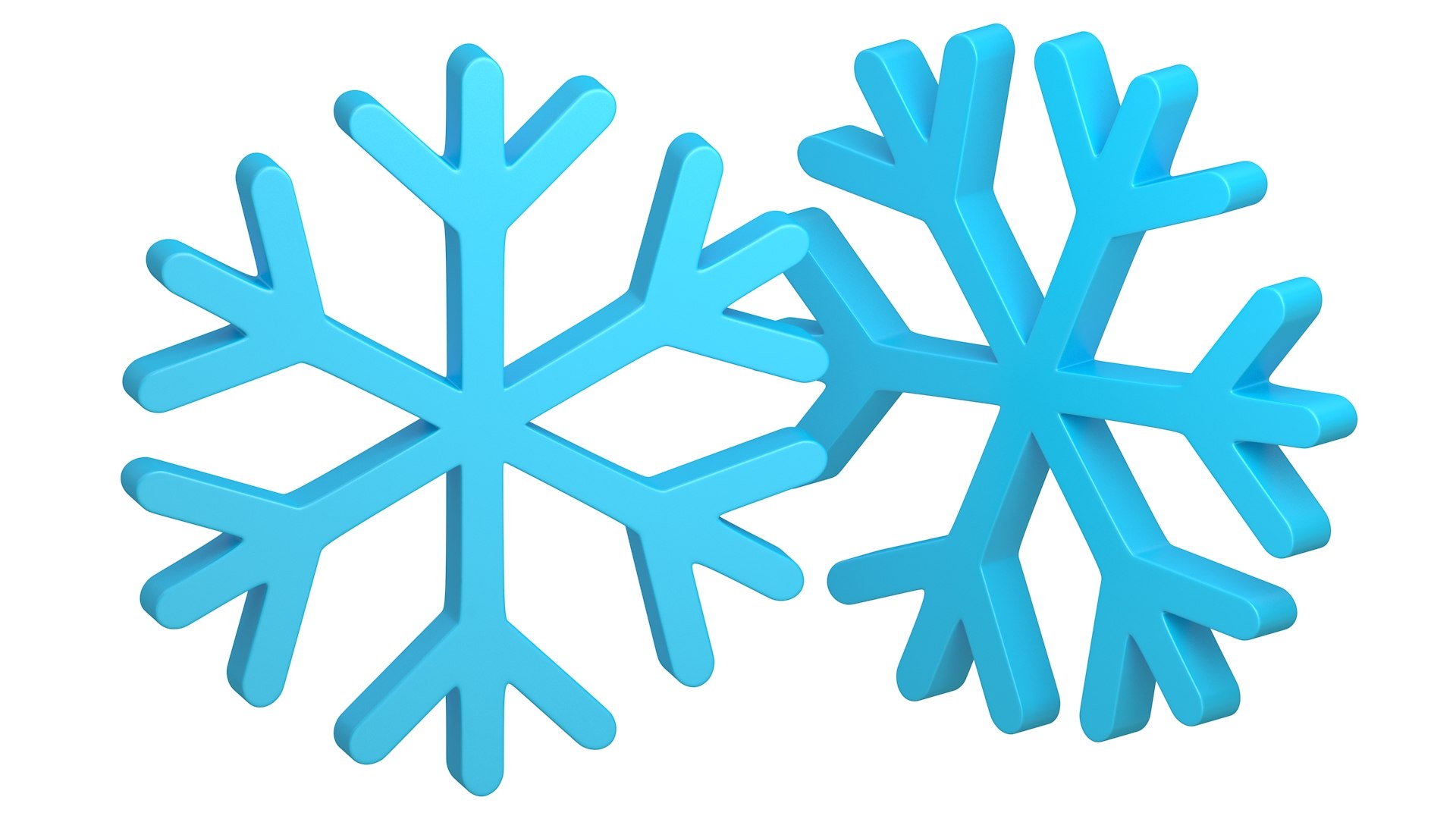 3D Snowflake Emoji model TurboSquid 1870140