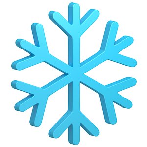 3D Snowflake Emoji model