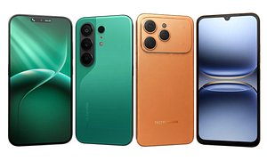 Tecno CAMON 50 Malachite Green And Tecno SPARK 40 Sun Orange