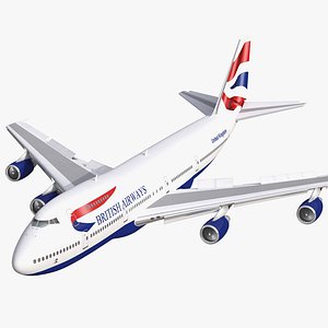 boeing 747 200b british airways 3d model