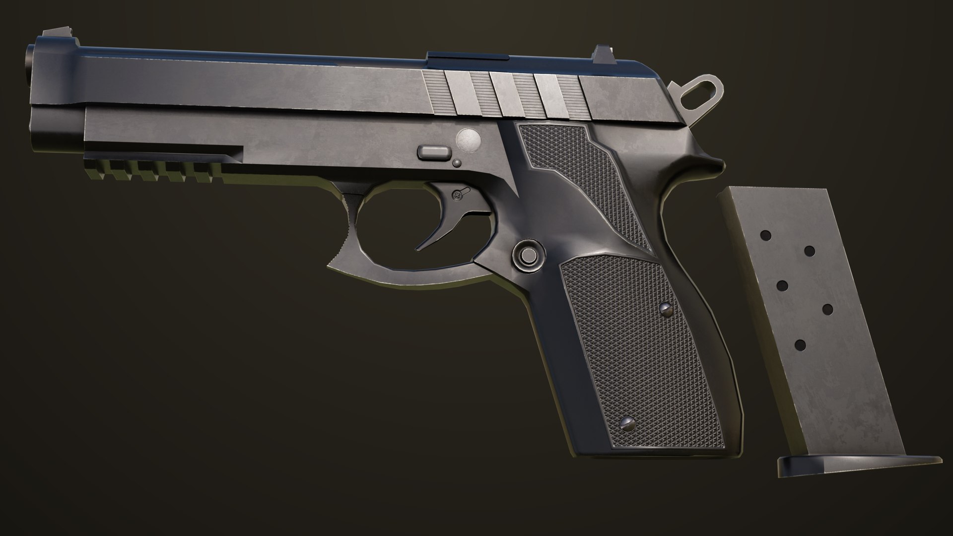 Pistol 01 All PBR Unity UE Textures Included 3D model - TurboSquid 2086751