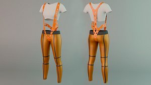 Leeloo movie character costume 3D model