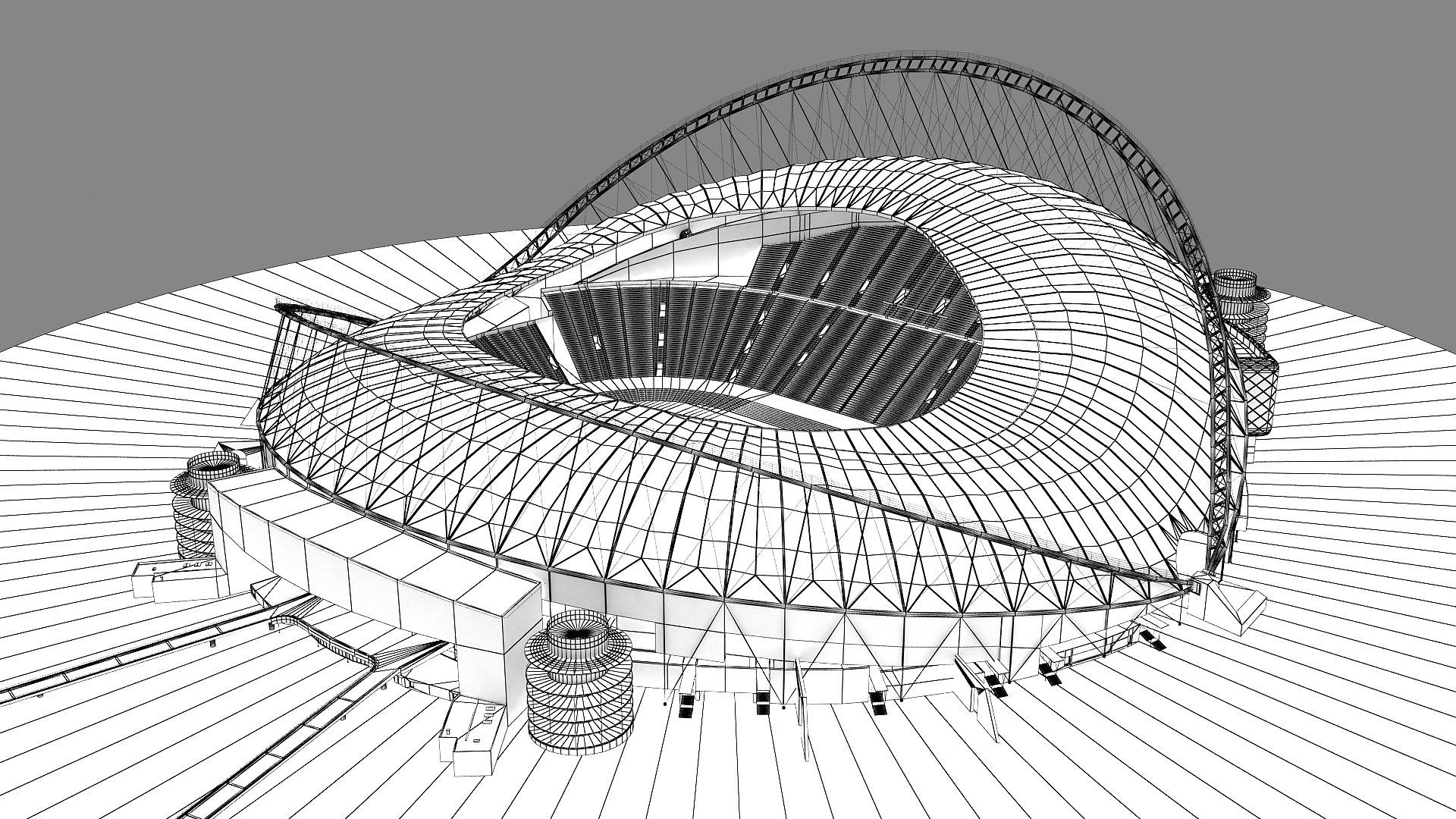 Khalifa International Stadium Qatar 3D model - TurboSquid 1966855