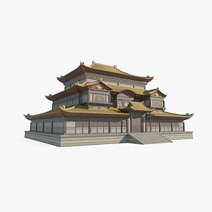 Ancient Asian architecture Taoist palaces model