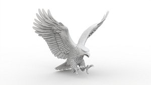 Flying Eagle with Wings Spread