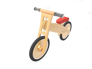 3D balance wood bike