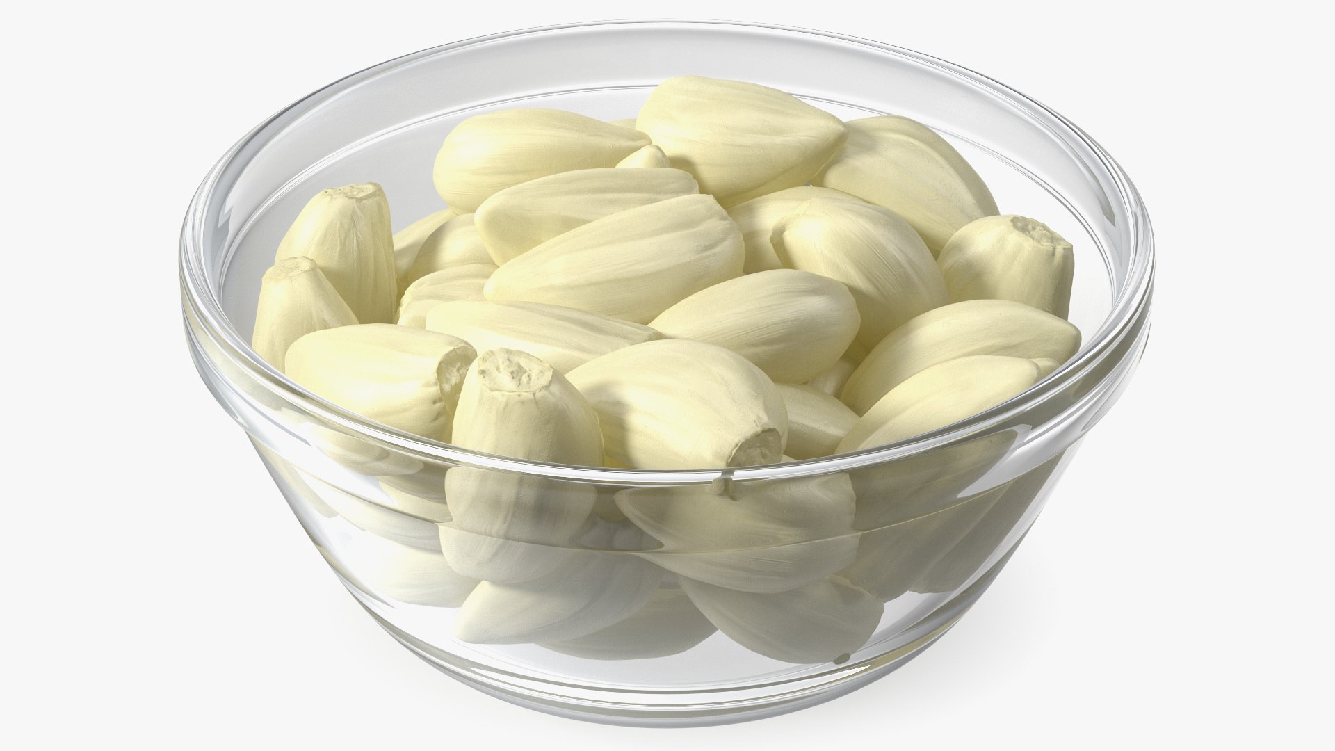 Fresh Peeled Garlic Cloves in a Bowl 3D model preview