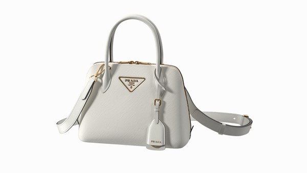 Leather White Bag Prada Promenade 3D model - TurboSquid 2133302