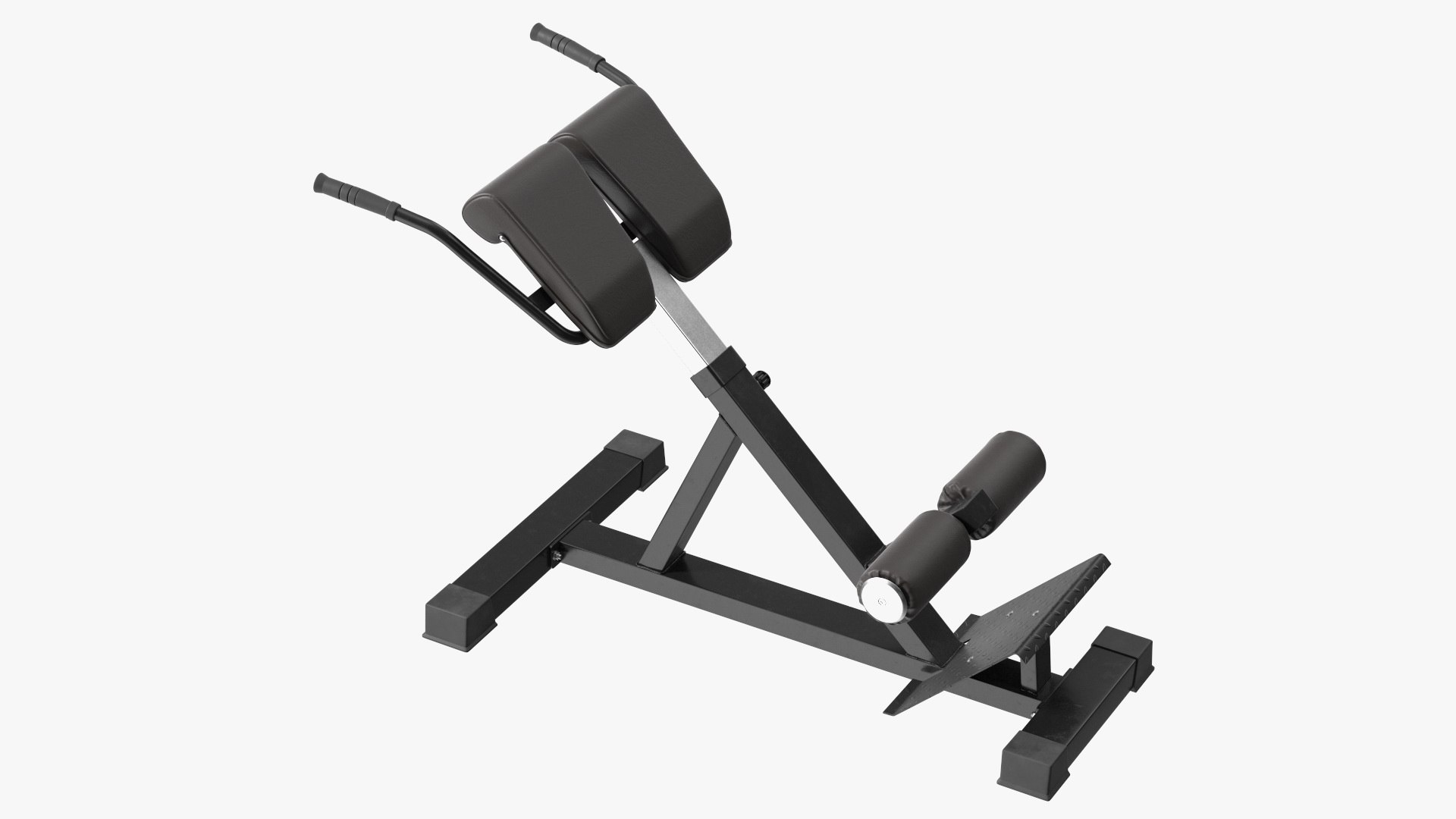 Hyperextension Bench Black 3D model preview