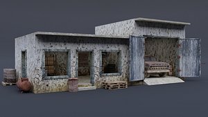 Old Garage Low Poly