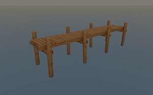 wood pier 3D model