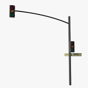 traffic light 3d obj