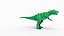 T-Rex verde bajo poli