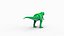 T-Rex verde bajo poli