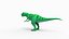 T-Rex verde bajo poli